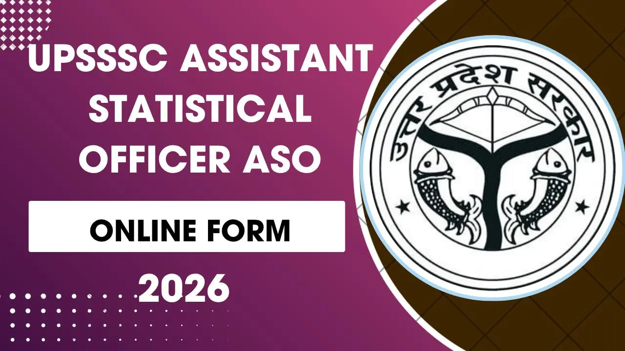 UPSSSC Assistant  Statistical Officer ASO Recruitment 2026